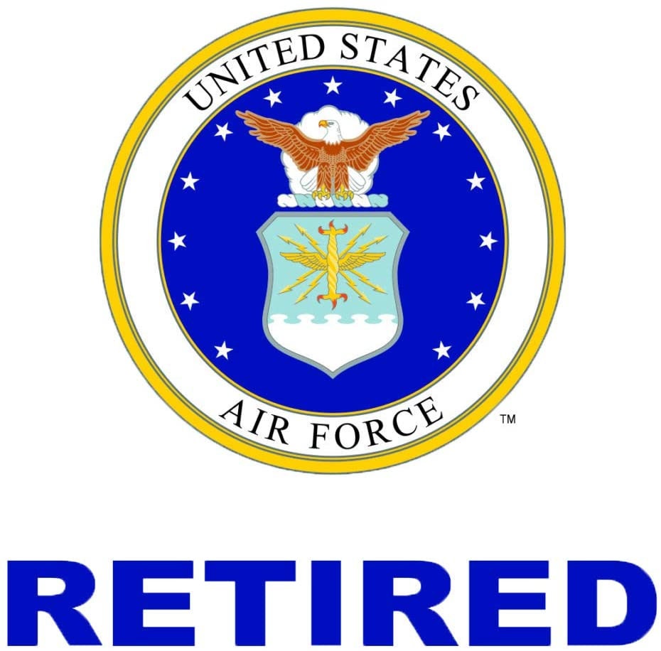 U.S. AIR FORCE Retired Clear Decal Sticker - United States Air Force Clear Decal For Car Truck Window Vehicle Military Craft Supply