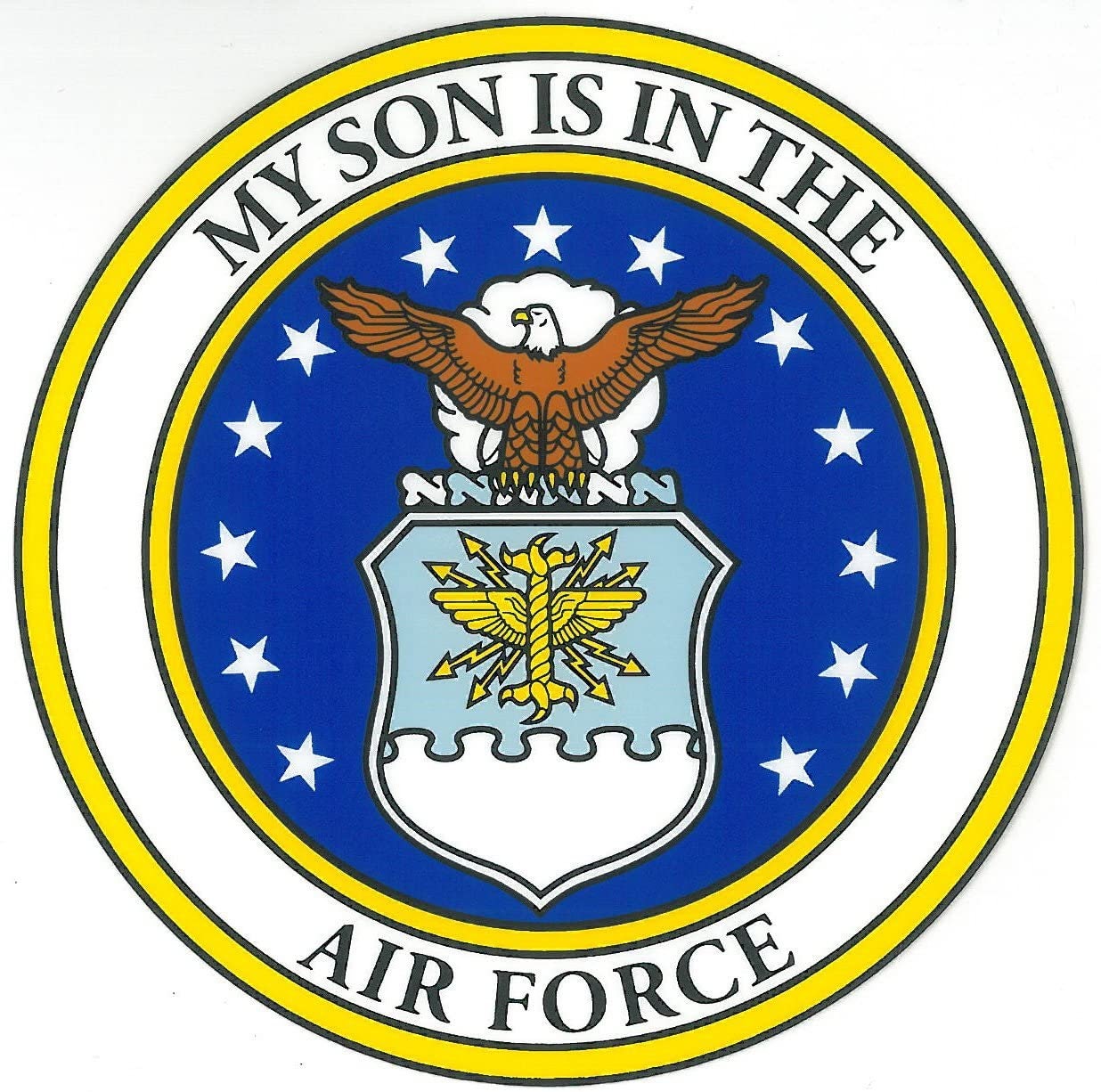 My Son is in the AIR FORCE Clear Decal Sticker - United States Air Force Clear Decal For Car Truck Window Vehicle Military Craft Supply