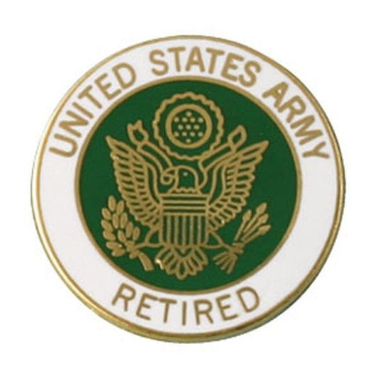 U.S. ARMY Retired Lapel Pin - United States Army Retired Enamel Pin for Backpack Tie Shirt Trading Button Pinback