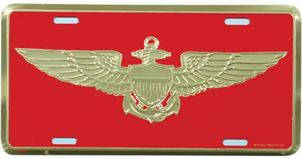 United States Marine Corps Aviator Wings Metal License Plate - Military Vet Veteran - United States Marines USMC Aviator Wings Craft Supply