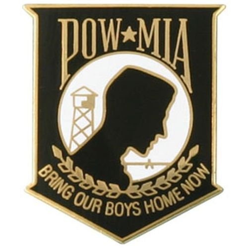 POW MIA Lapel Pin - United States Military Enamel Pin for Backpack Tie Shirt Trading Button Pinback