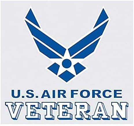U.S. AIR FORCE VETERAN Clear Decal Sticker - United States Air Force Clear Decal For Car Truck Window Vehicle Military Craft Supply