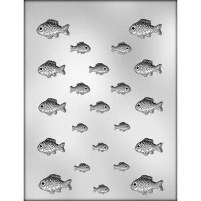 FISH ASSORTMENT Chocolate Candy Mold -- Fishing Sea Ocean Swimming Pole Lake Craft Supply