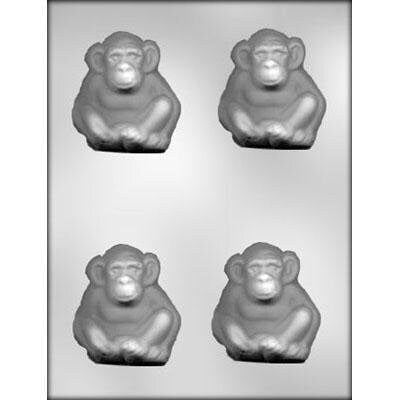 MONKEY Sitting Chocolate Candy Mold -- Zoo Animal Chimpanzee Chimp Craft Supply