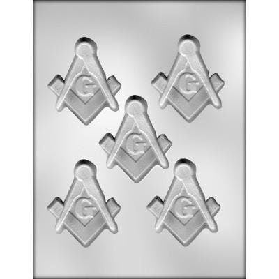 MASON EMBLEM Chocolate Candy Mold -- Freemason Masonic Square and Compass