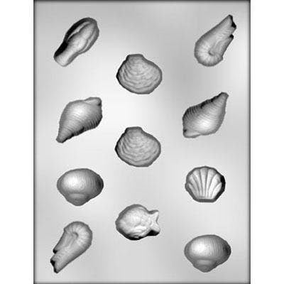 SEA SHELL Assortment Chocolate Candy Mold -- Ocean Seashell Aquatic Craft Supply