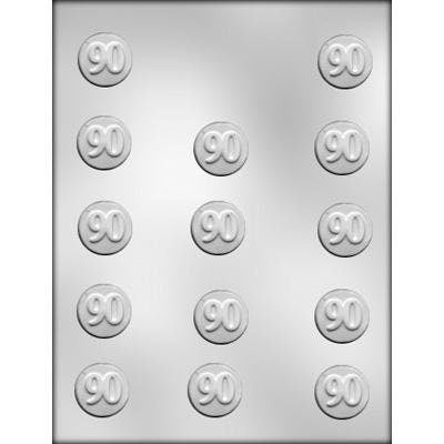 NUMBER 90 MINT Chocolate Candy Mold -- Anniversary Ninety 90th Craft Supply