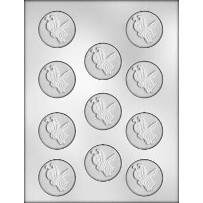 BUMBLE BEE Mint Chocolate Candy Mold -- Circle Bumblebee Honey Beehive Craft Supply