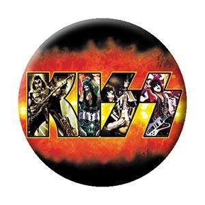 KISS Fire Logo Pinback Button Badge - Rock Band Logo - Round 1.25" Button Craft Supply