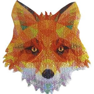 Geometric Fox Patch - Embroidered Patch Applique Animal