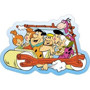 FLINTSTONES Car Fred Barney Wilma Sticker Decal - Hanna-Barbera Animated Cartoon