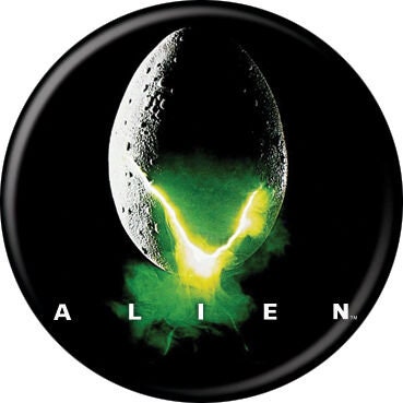 ALIEN Pinback Button Badge - Classic Horror Movie! Sigourney Weaver - Round 1.25" Button Craft Supply