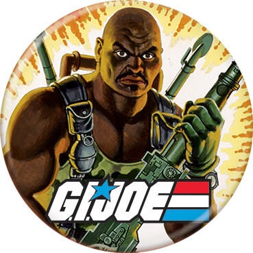 GI JOE Roadblock Pinback Button Badge - Classic TV Cartoon Series All American Hero! - Round 1.25" Button Craft Supply