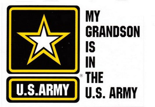 My Grandson Is In The U.S. ARMY Clear Decal Sticker - United States ARMY Clear Decal For Car Truck Window Vehicle Military