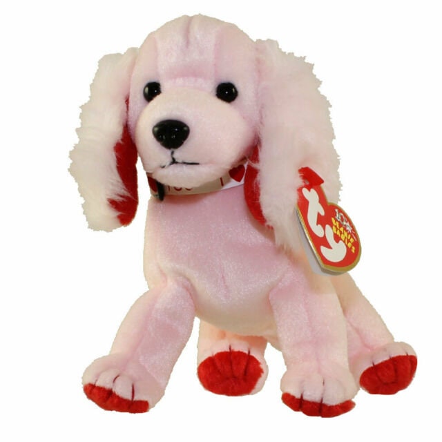 SONNET The Pink Dog Ty Beanie Baby Retired Beanbag Plush - New with Tags - Valentines Day Vintage 1990s