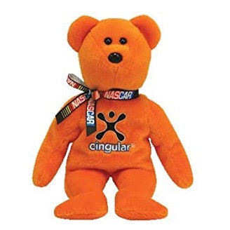 JEFF BURTON No. 31 Nascar Bear Ty Beanie Baby Retired Beanbag Plush - New with Tags Vintage 1990s