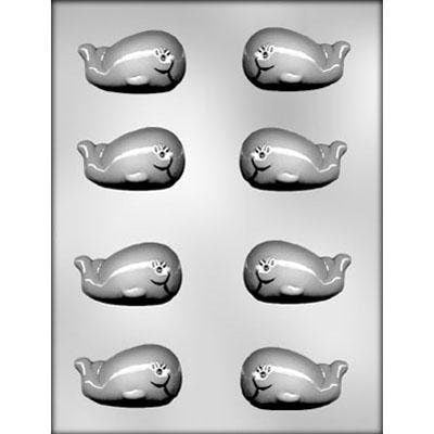WHALE SWIMMING Assortment Chocolate Candy Mold -- Ocean Dolphin Fish