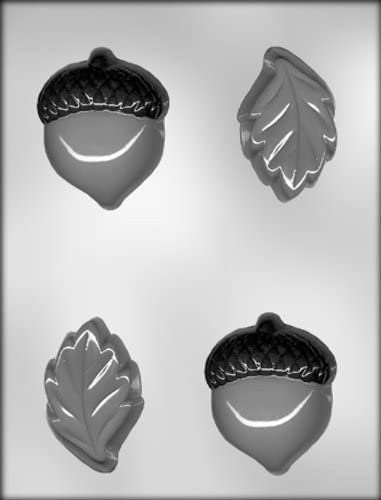 LEAVES And ACORNS Chocolate Candy Mold -- Leaves Fall Floral Tree Acorns Craft Supply