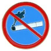 NO SMOKING Symbol Lapel Pin - Enamel Pin for Backpack Tie Shirt Trading Button Pinback