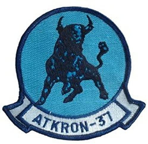 U.S. NAVY Bulls Atkron 37 Squadron Embroidered Patch Applique - USN United States Military VA-37 Craft Supply