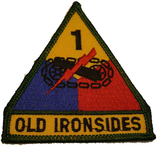 US ARMY 1st Armored Division Old Ironsides First Division Military Embroidered Patch Applique