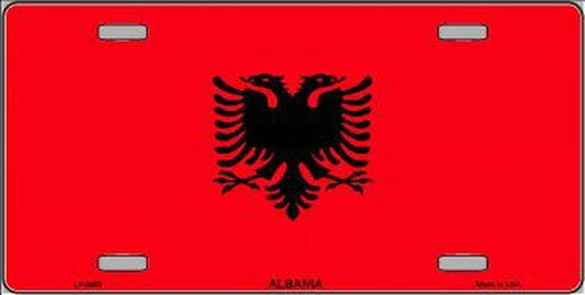 ALBANIA FLAG Metal License Plate Sign Novelty Vanity
