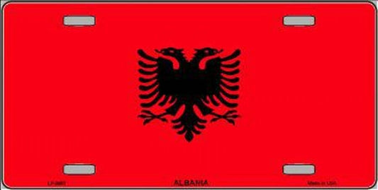 ALBANIA FLAG Metal License Plate Sign Novelty Vanity Craft Supply