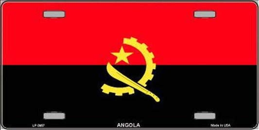 ANGOLA FLAG Metal License Plate Sign Novelty Vanity Craft Supply