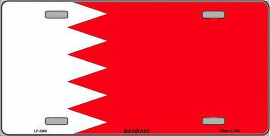 BAHRAIN FLAG Metal License Plate Sign Novelty Vanity