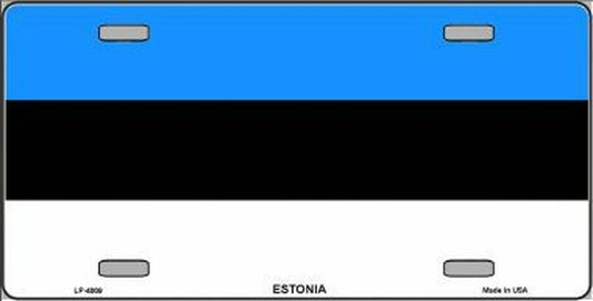 ESTONIA FLAG Metal License Plate Sign Novelty Vanity Craft Supply
