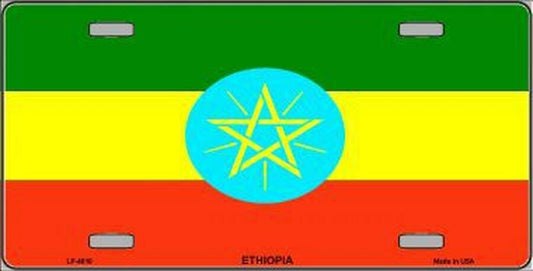 ETHIOPIA FLAG Metal License Plate Sign Novelty Vanity