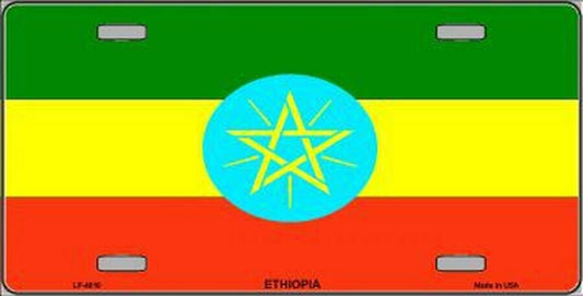 ETHIOPIA FLAG Metal License Plate Sign Novelty Vanity Craft Supply