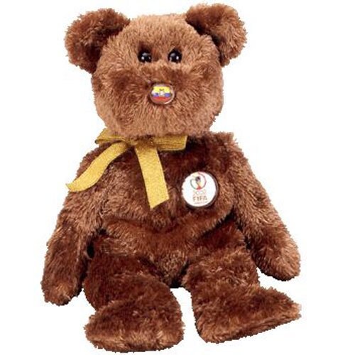ECUADOR FIFA Champion the World Cup Bear Ty Beanie Baby Retired Beanbag Plush - New with Tags