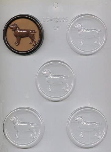 SPRINGER SPANIEL Chocolate Candy Mold -- Dogs Pet Round Craft Supply