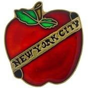 NEW YORK CITY Lapel Pin - Big Apple Enamel Pin for Backpack Tie Shirt Trading Button Pinback