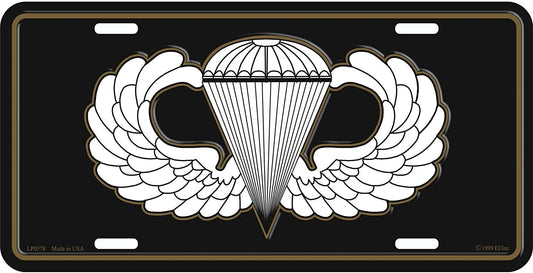 U.S. ARMY Airborne Wings Metal License Plate - Military Vet Veteran - United States Army Craft Supply