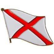 ALABAMA STATE Flag Lapel Pin - Enamel Pin for Backpack Tie Shirt Trading Button Pinback Craft Supply