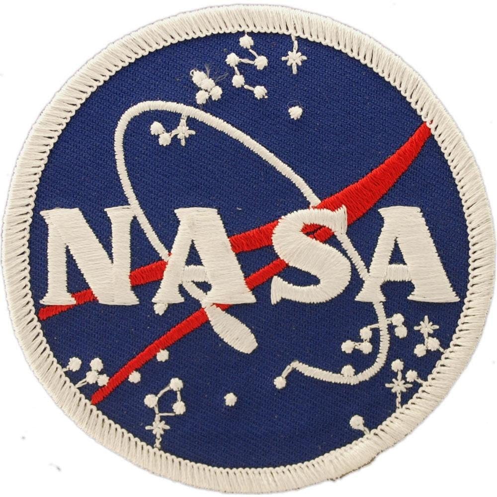 NASA Round Logo Embroidered Patch Applique - USA United States of America Space Administration Craft Supply