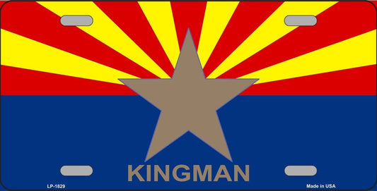 ARIZONA KINGMAN State Flag Metal License Plate Diamondbacks