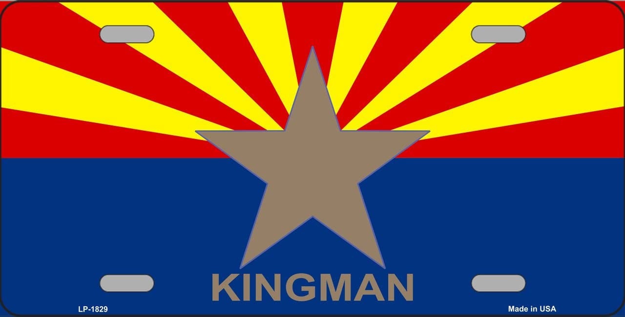 ARIZONA KINGMAN State Flag Metal License Plate Diamondbacks Craft Supply