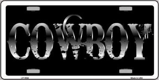 COWBOY CADILLAC Metal License Plate Sign Novelty Vanity Craft Supply