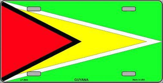GUYANA FLAG Metal License Plate Sign Novelty Vanity South America