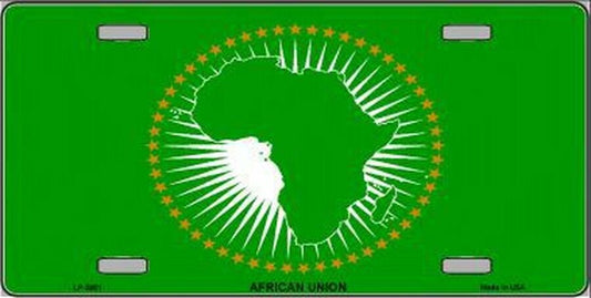 AFRICAN UNION FLAG Metal License Plate Sign Novelty Vanity Craft Supply