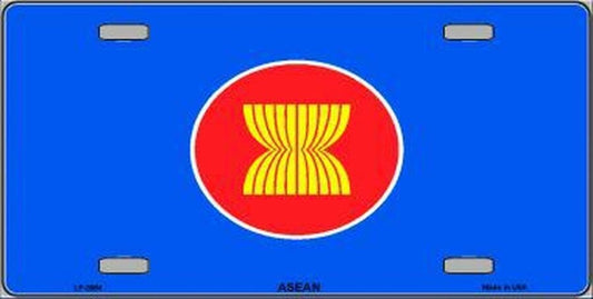 ASEAN FLAG Metal License Plate Sign Novelty Vanity