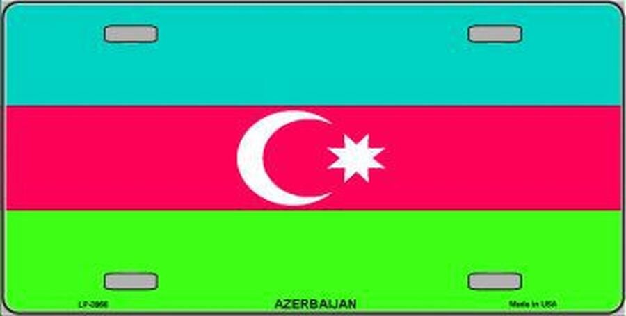 AZERBAIJAN FLAG Metal License Plate Sign Novelty Vanity