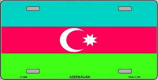 AZERBAIJAN FLAG Metal License Plate Sign Novelty Vanity Craft Supply