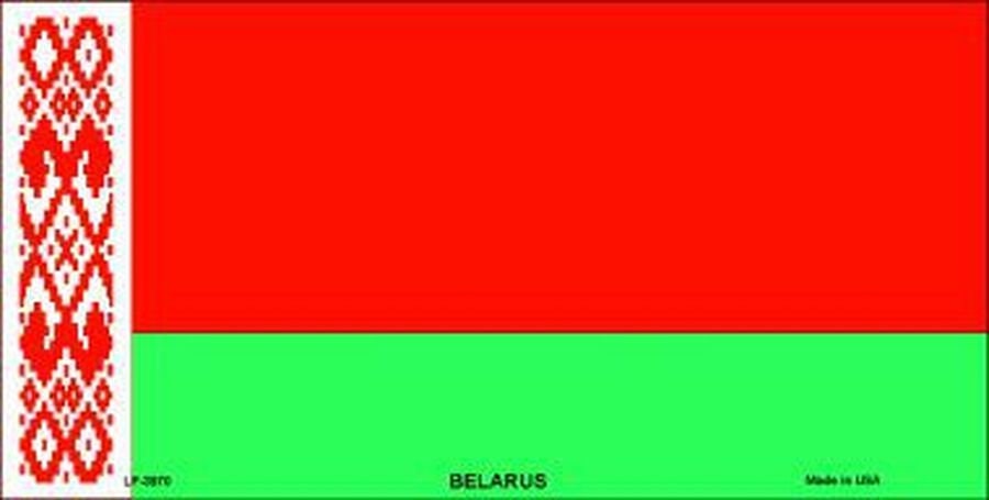 BELARUS FLAG Metal License Plate Sign Novelty Vanity Craft Supply