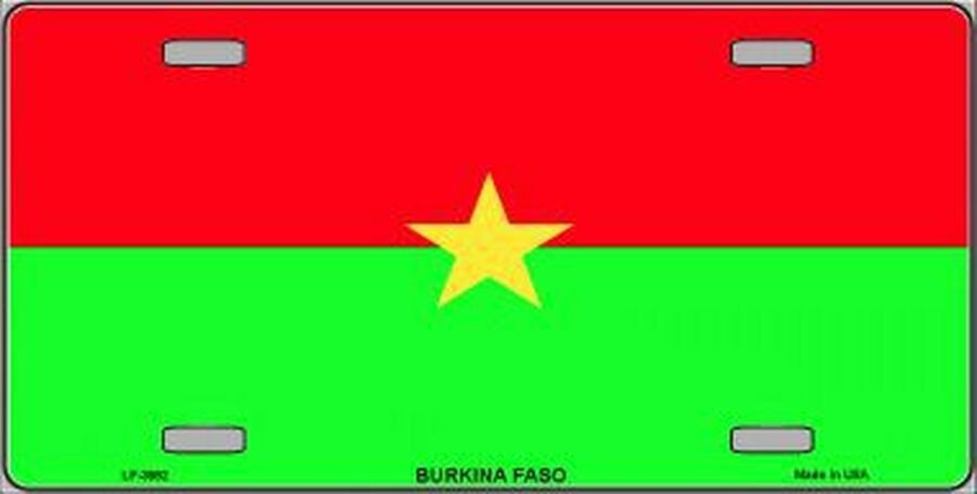 BURKINA FASO FLAG Metal License Plate Sign Novelty Vanity