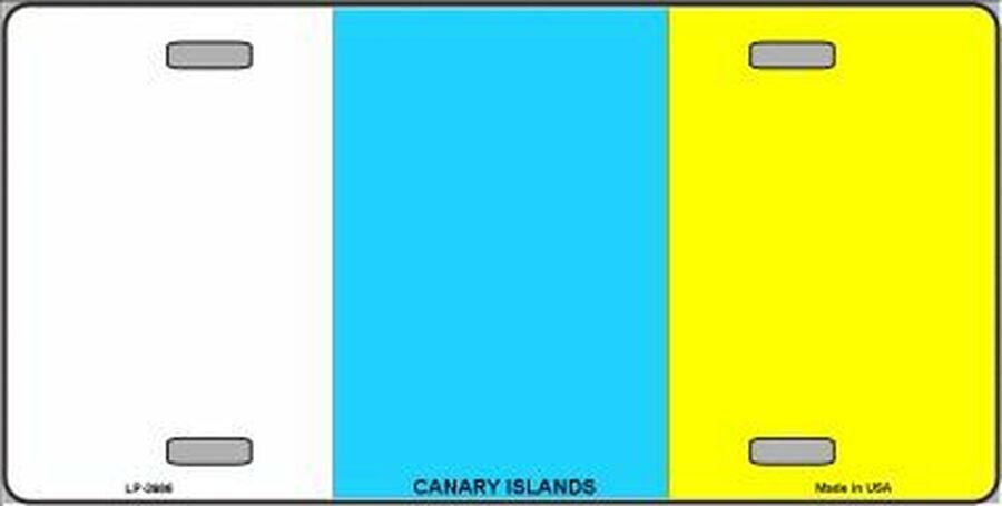 CANARY ISLANDS FLAG Metal License Plate Sign Novelty Vanity Craft Supply