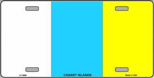 CANARY ISLANDS FLAG Metal License Plate Sign Novelty Vanity Craft Supply